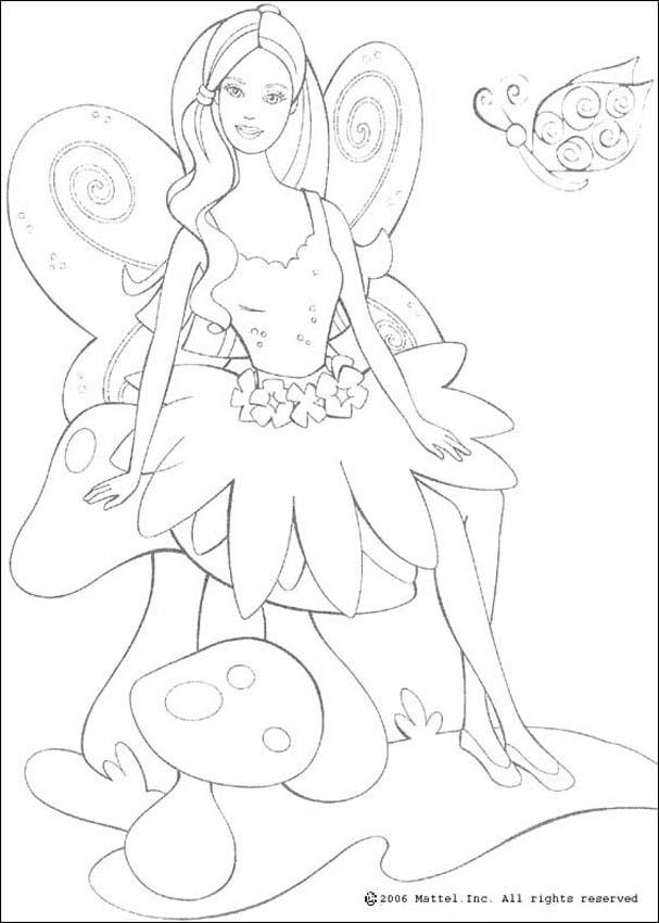 Fairy barbie coloring pages