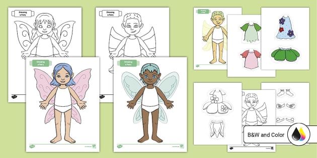 Fairy paper dolls teacher made