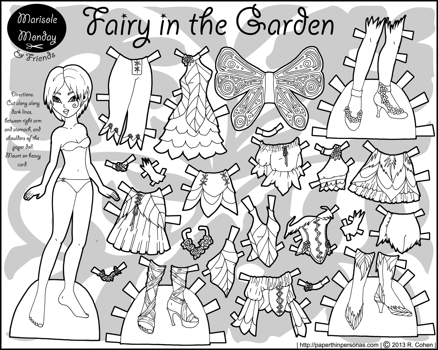 Marisole monday friends mia as a fairy in the garden â paper thin personas