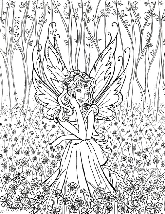 Printable coloring pages fairy coloring pages free adult coloring pages fairy coloring