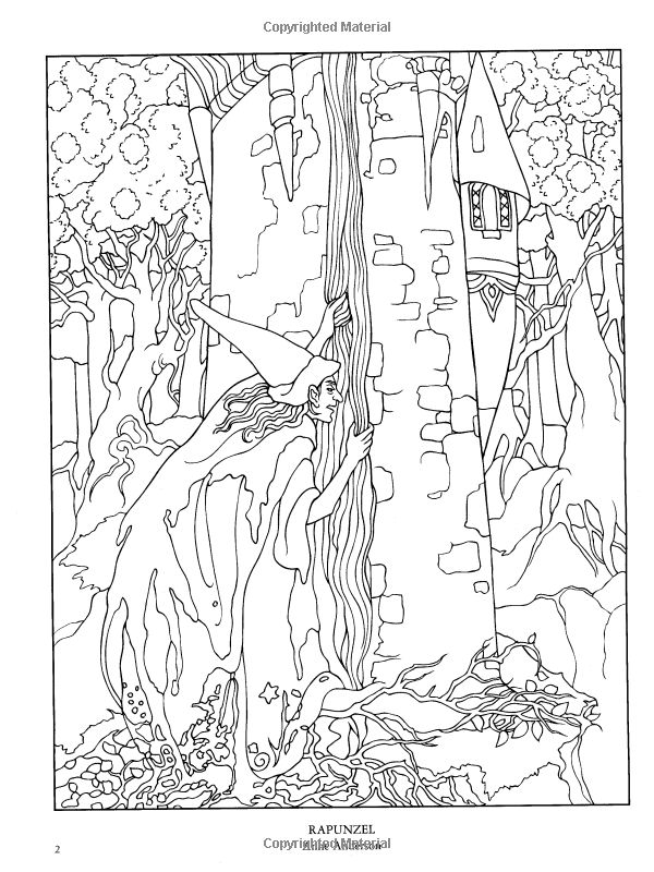 Color your own great fairy tale illustrations dover art masterpieces to color fairytale illustration coloring books fairy coloring pages