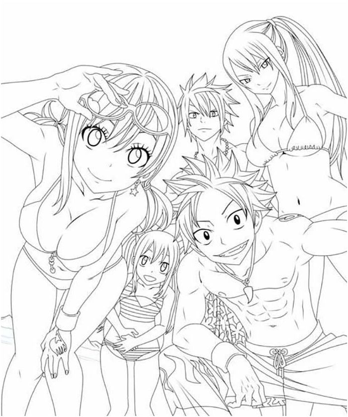 Simple coloriage de fairy tail collection coloriage fairy tail coloriage manga coloriage