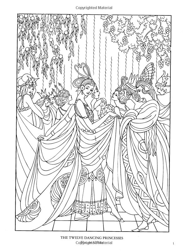 Color your own great fairy tale illustrations dover art masterpieces to color coloring pages coloring books adult coloring pages
