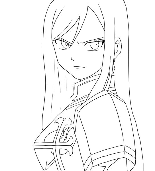 Fairy tail erza coloring pages manga coloring book fairy tail drawing fairy tail