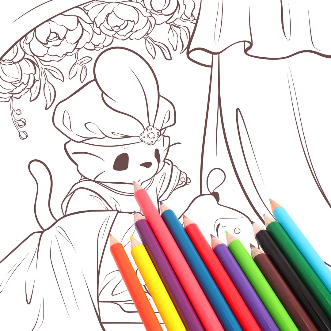 Tori and samuel fairy tale digital colouring sheet bundle â