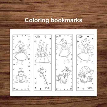 Fairy bookmark coloring