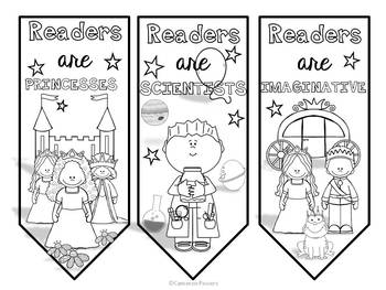 Fairy tale color and create bookmarks by cameron powers paints tpt