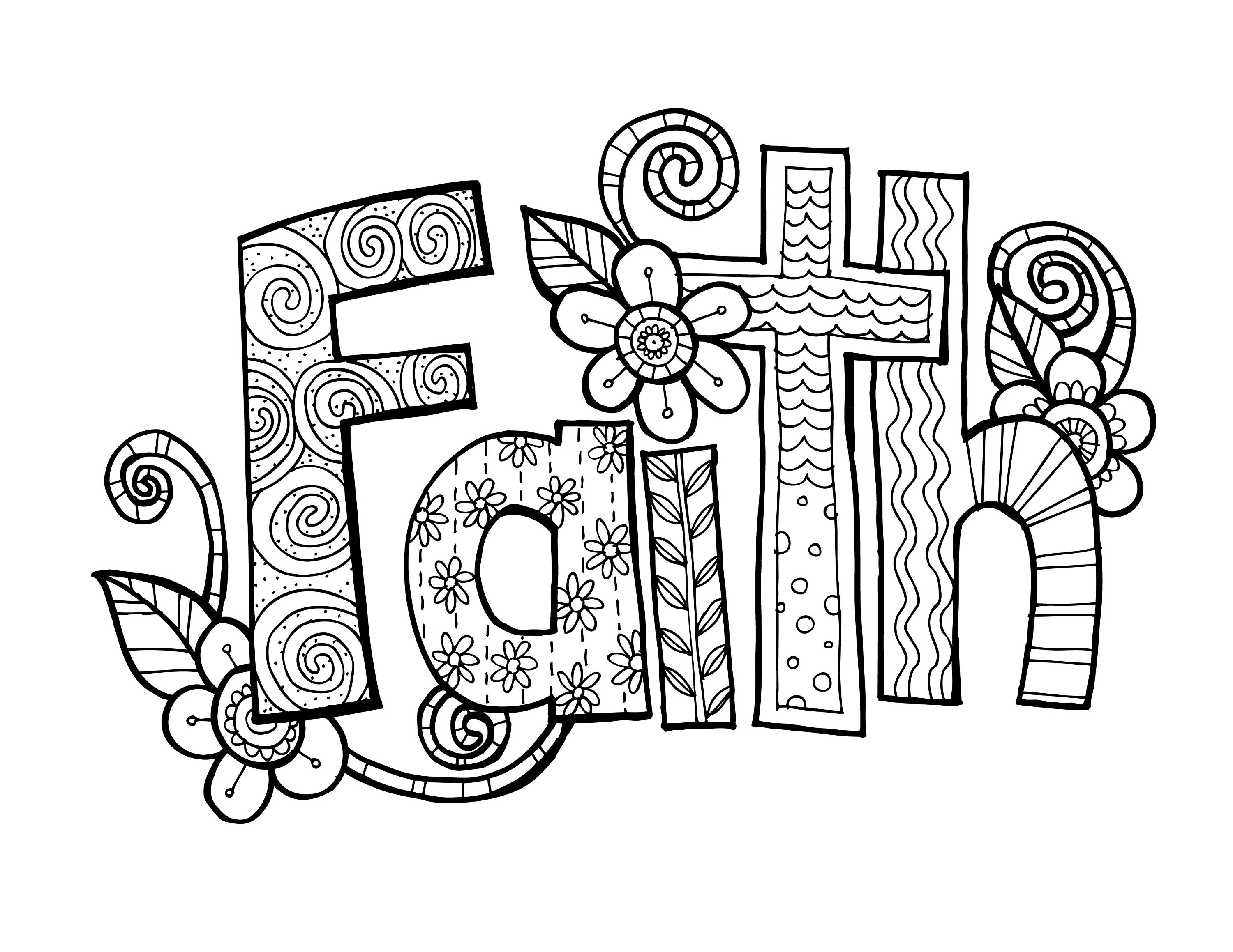 Kpm doodles coloring page faith