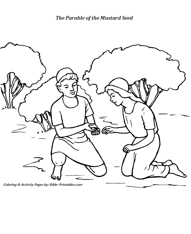 The parable of the mustard seed jesus coloring pages coloring pages mustard seed faith