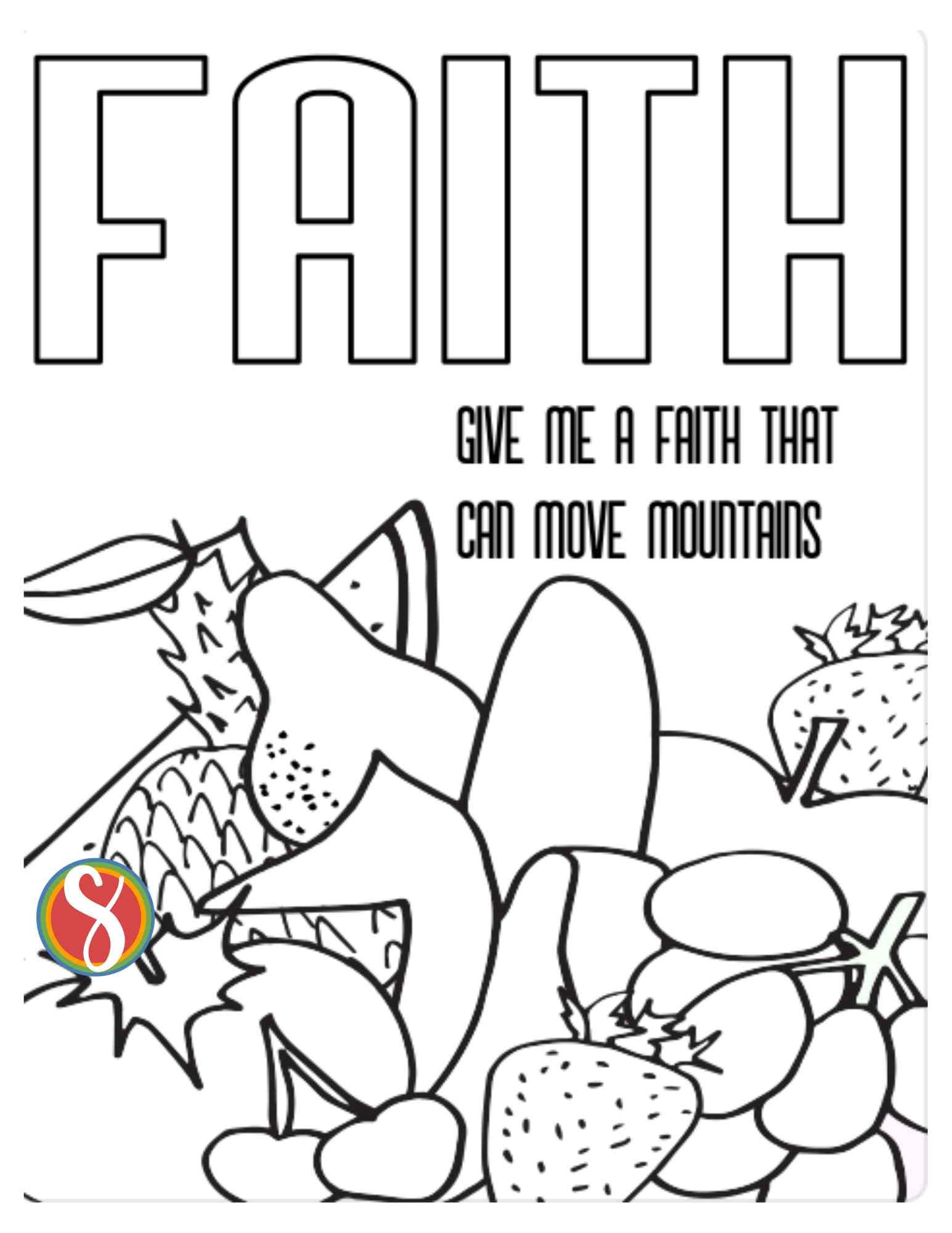 Free faith coloring pages â stevie doodles