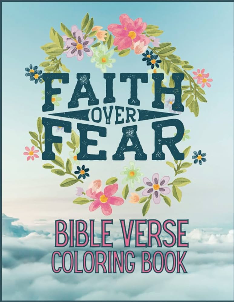 Faith over fear bible verse coloring book by publishing jj