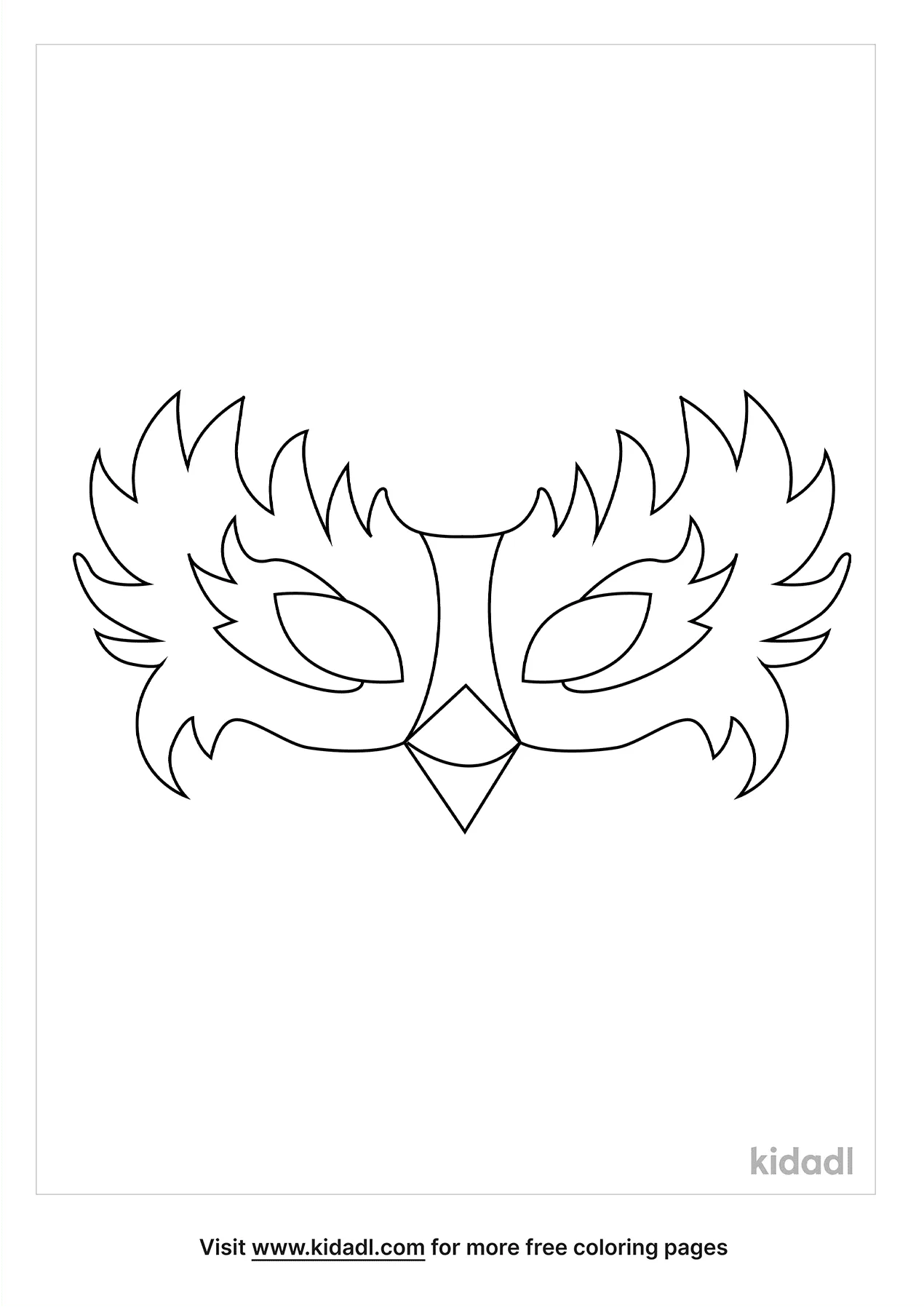 Free bird mask template coloring page coloring page printables