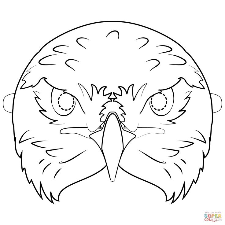 Hawk mask coloring page free printable coloring pages bird coloring pages animal coloring pages free printable coloring pages