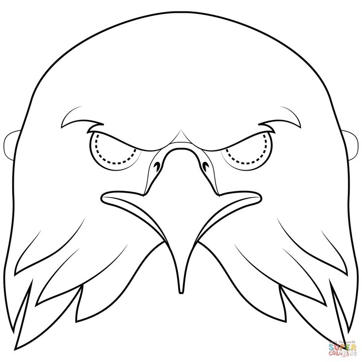 Bald eagle mask coloring page free printable coloring pages eagle mask printable animal masks animal mask templates