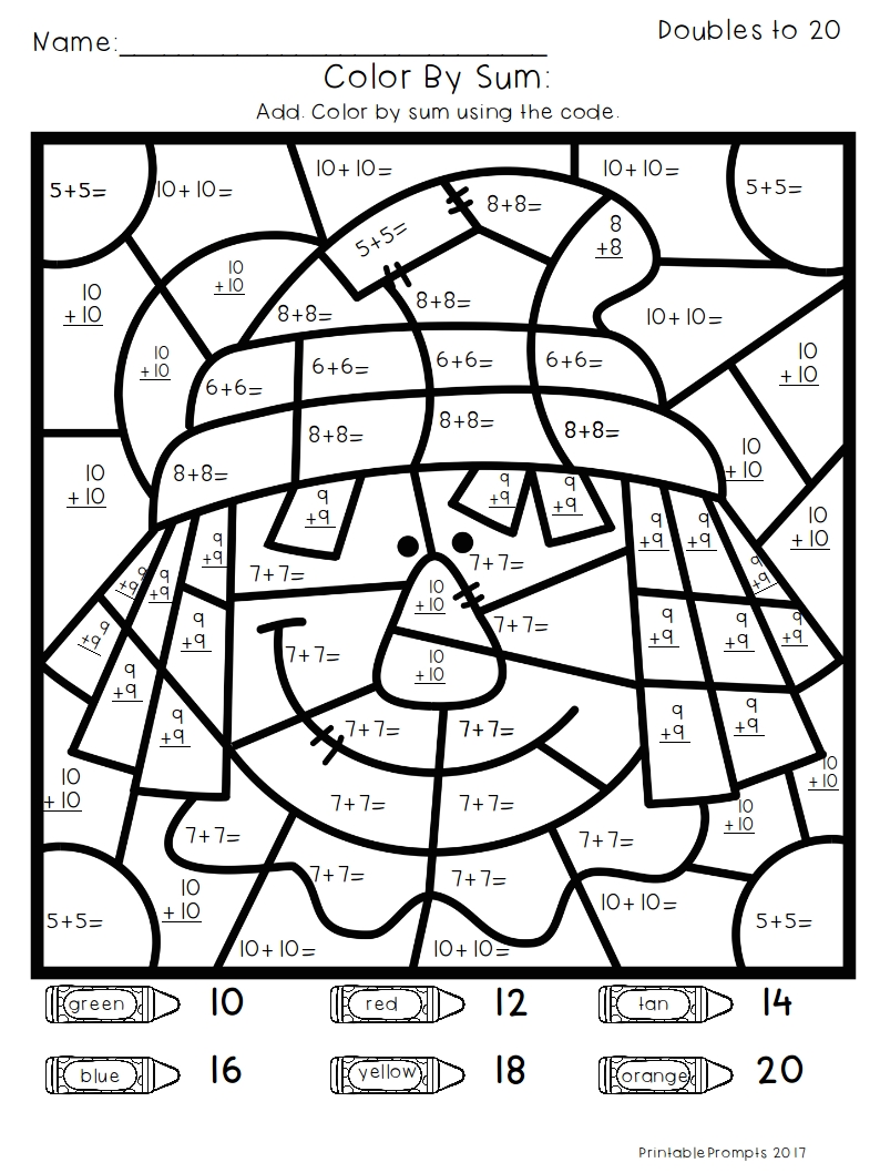 Fall color by number addition to
