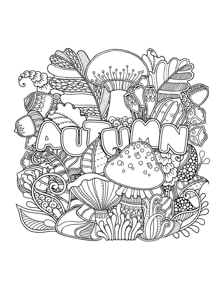 Autumn coloring pages