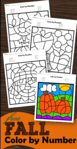 Ð free free fall color by number printable worksheets