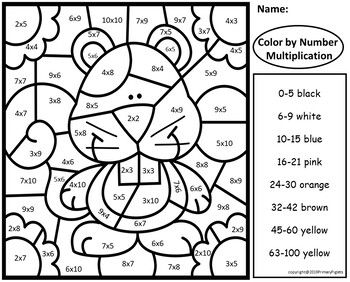 Fall color by number code multiplication facts practice math rd th th pages elementary school activities addition and subtraction multiplication