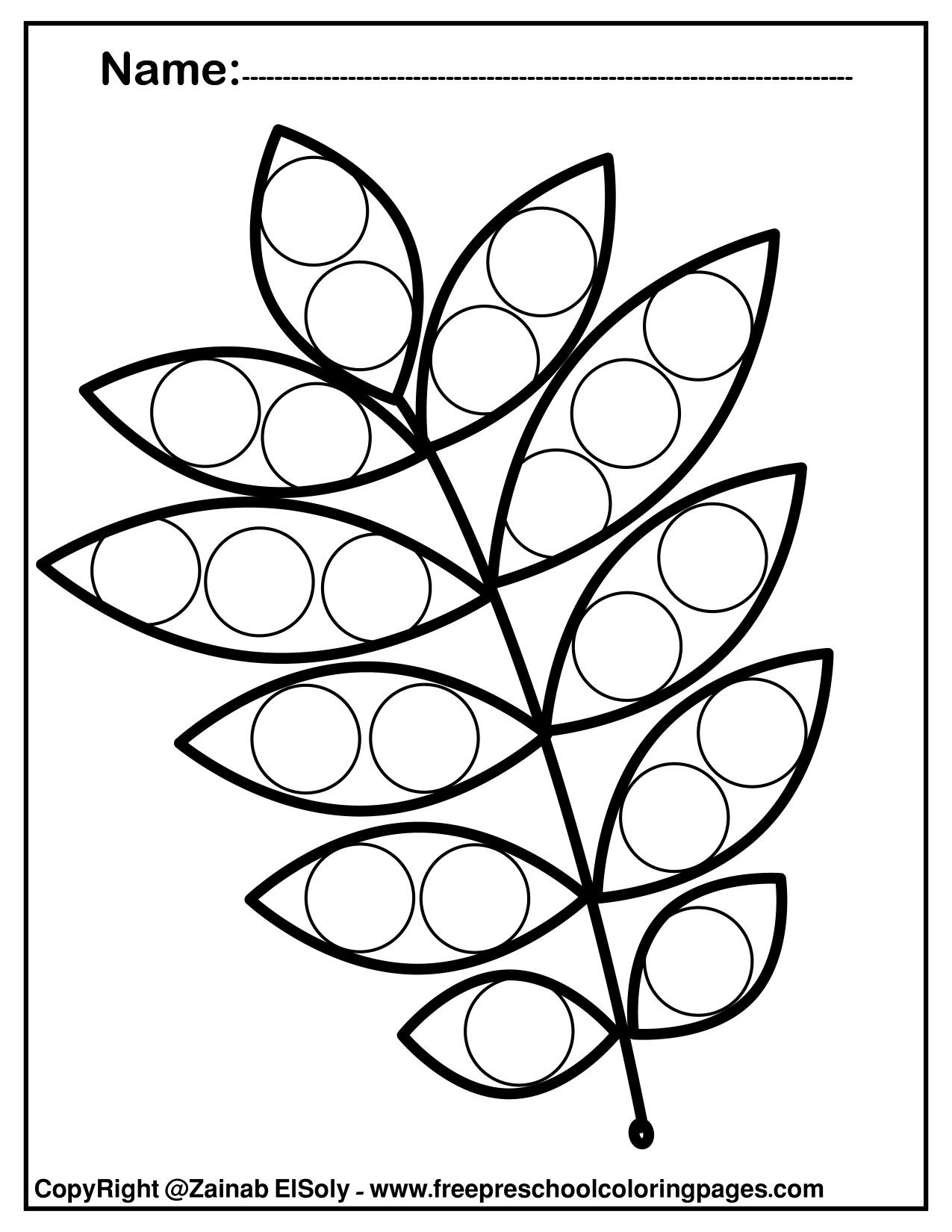 Free autumn leaves fall do a dot marker coloring pages free printable preschool coloring pages for tâ dot marker activities dot markers preschool coloring pages