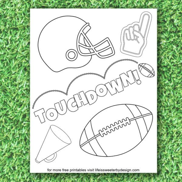 These free printable football coloring pages are great for fall football parties kids need somethâ football coloring pages coloring pages sports coloring pages