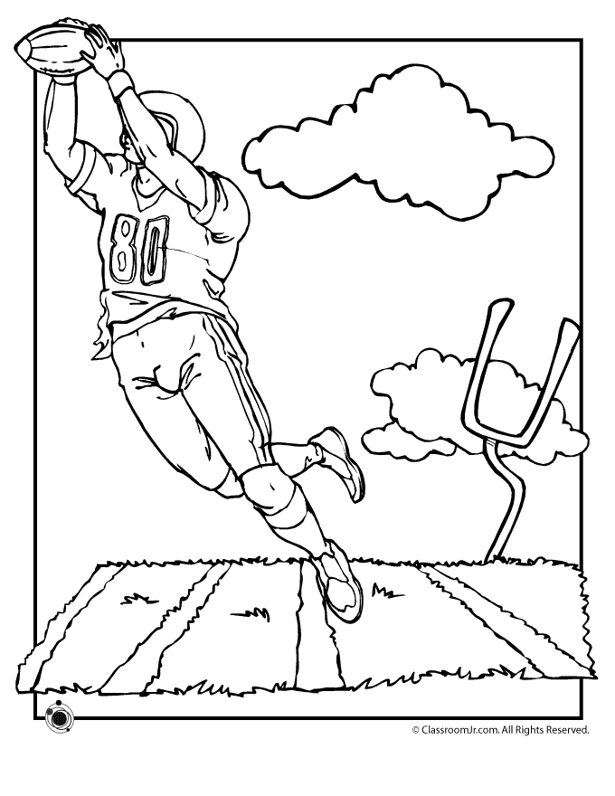 Football field coloring page