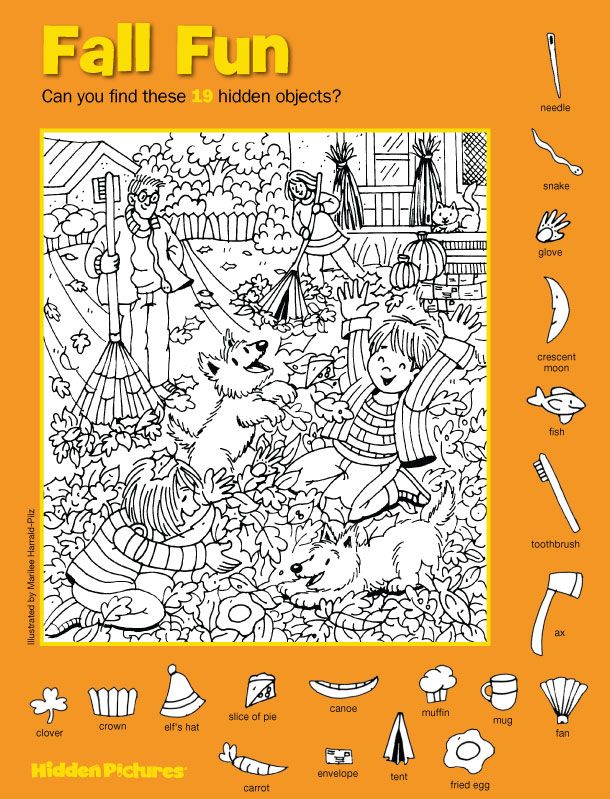 Fall fun hidden picture puzzles hidden pictures printables hidden pictures
