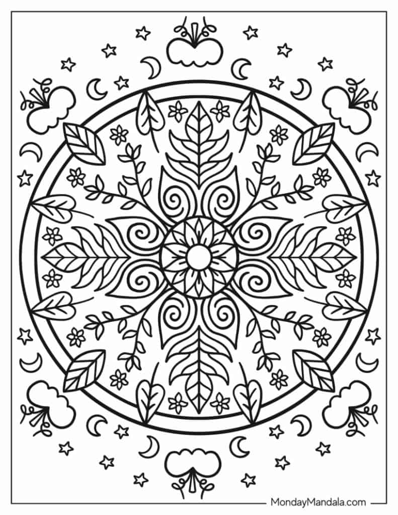 Autumn fall coloring pages free pdf printables
