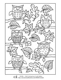 Autumn owls coloring page colorwithyourkids owl coloring pages coloring pages coloring books