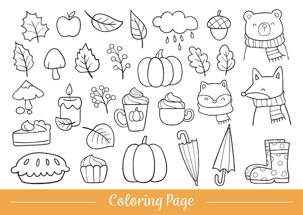 Fall coloring images