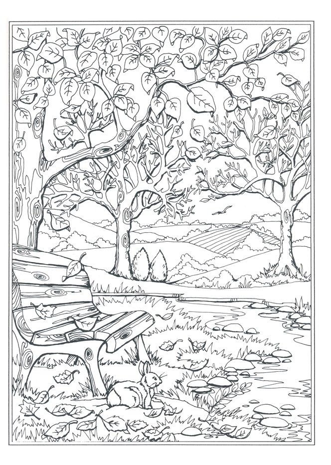 Autumn scenes coloring book gardens coloring book coloring book pages coloring books