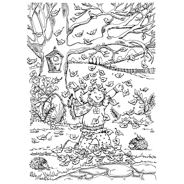 Creative haven autumn scenes coloring book