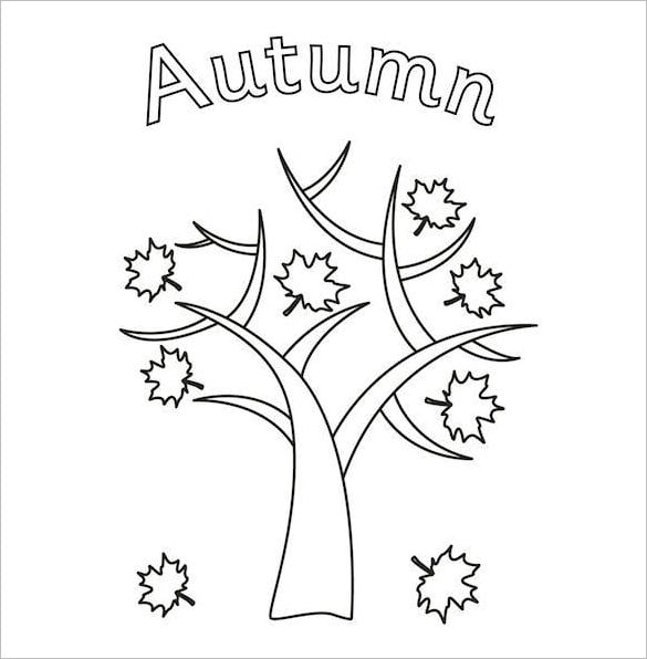 Autumn coloring pages