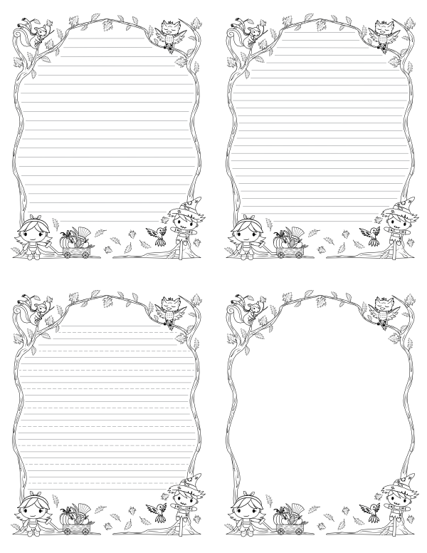 Free printable fall writing templates