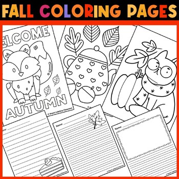 Fall leaves coloring pages writing paper autumn coloring sheets activities