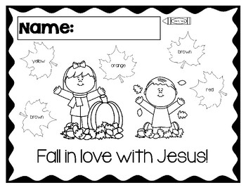 Fall in love with jesus color by word coloring sheet by teacherwholovesjesus