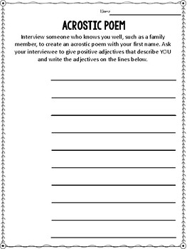 Family acrostic poem tpt