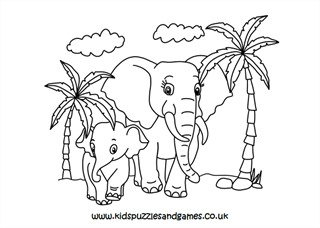 Elephant family louring page