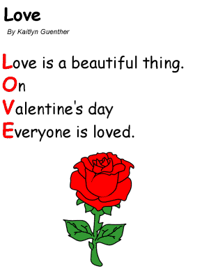 Acrostic poem love by kaitlyn guenther