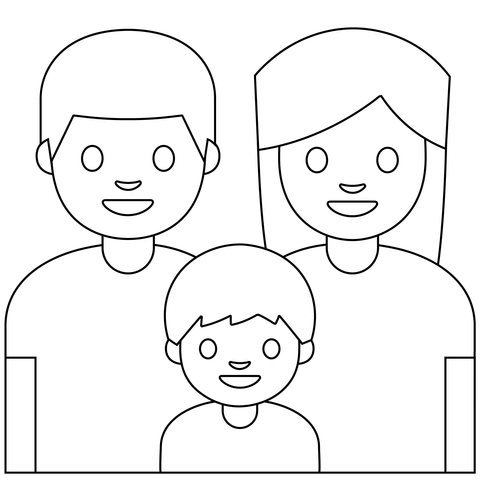 Family emoji coloring page free printable coloring pages