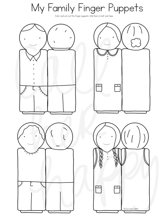 Animal people family bible story finger puppets worksheet printable coloring page sheet catholic resources for kids prayer activities jesus