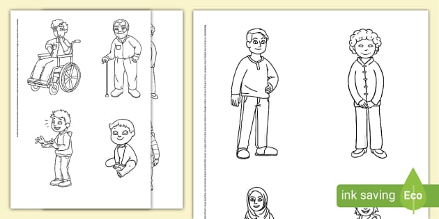 Louring people stick puppets role
