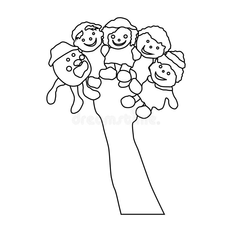 Finger puppet family stock illustrations â finger puppet family stock illustrations vectors clipart