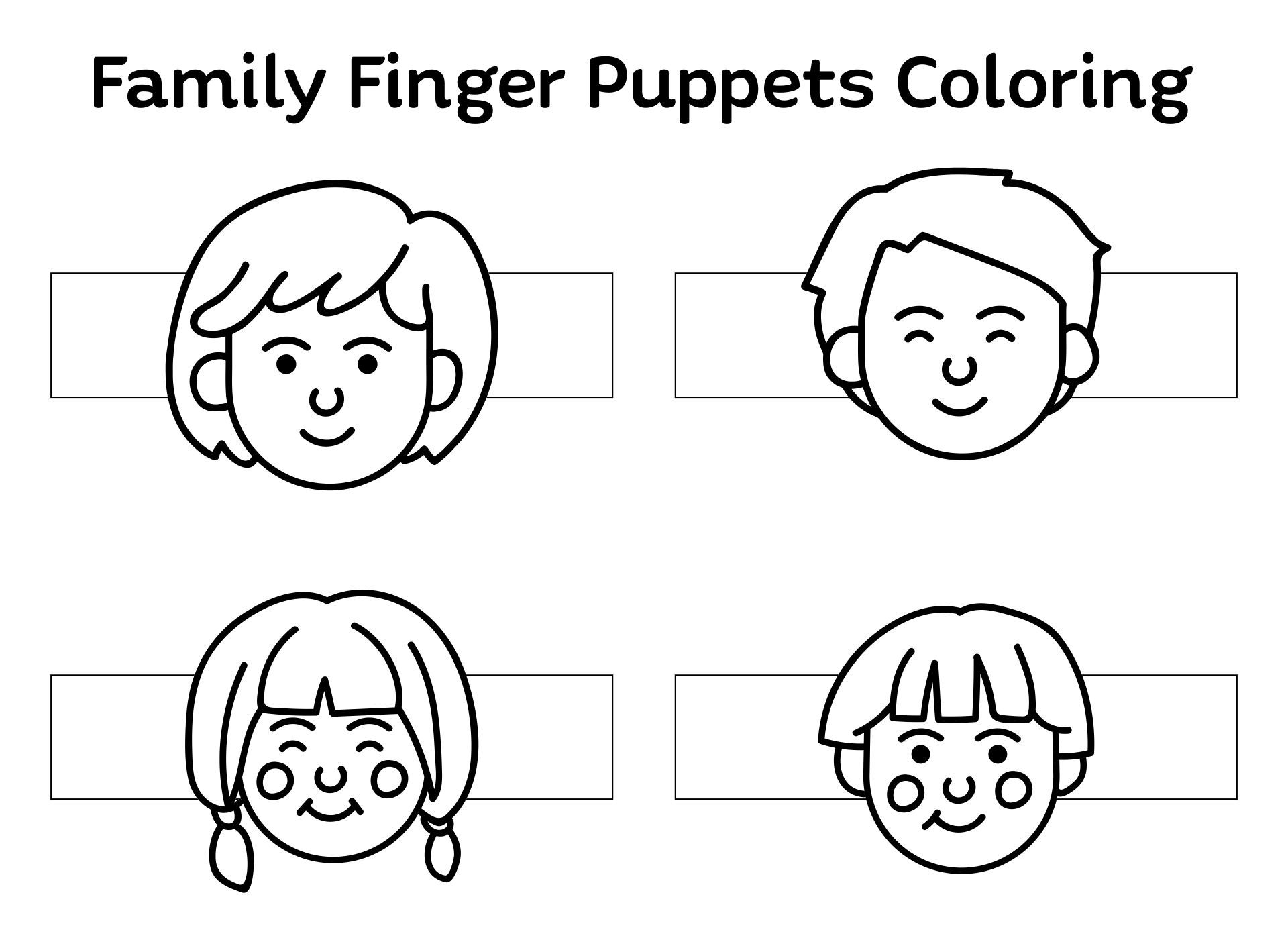 Best family finger puppets printable pdf for free at printablee finger puppets finger family finger family rhymes
