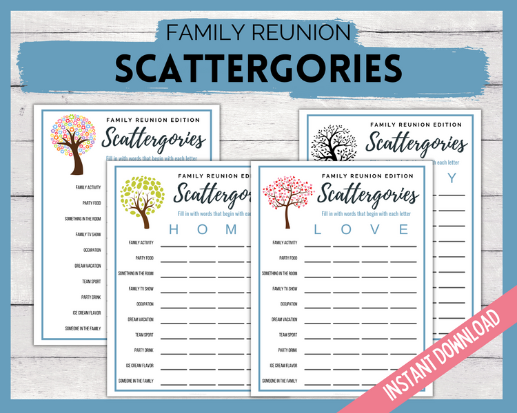 Family reunion word search