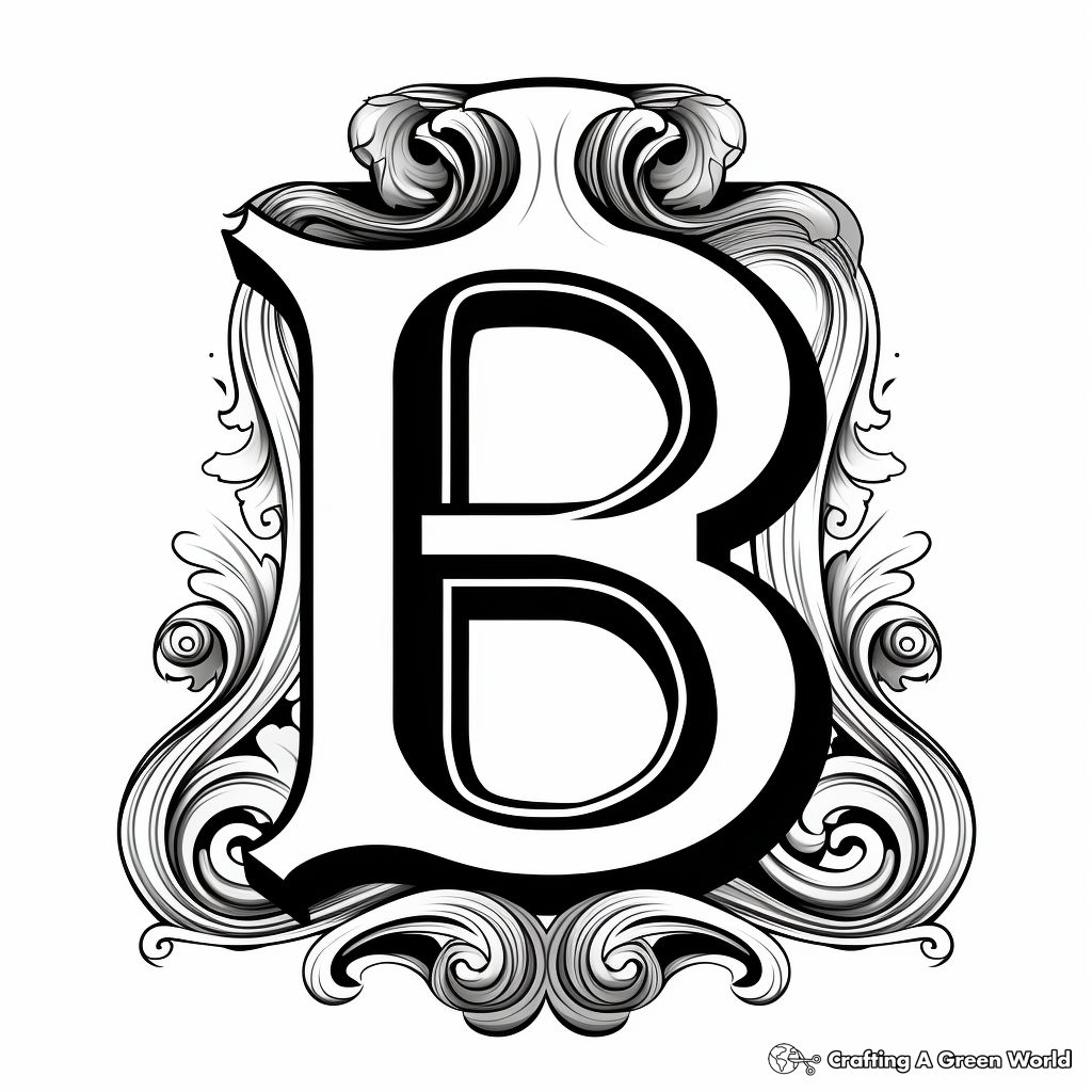 Letter b coloring pages