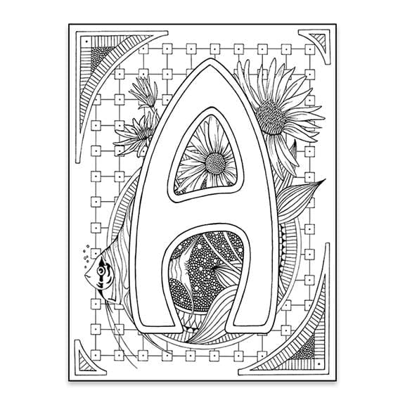Monogram coloring pages from personal