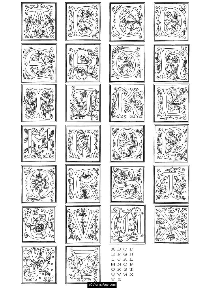 Fancy letters for coloring embroidery and embossing alphabet coloring pages fancy letters illuminated letters