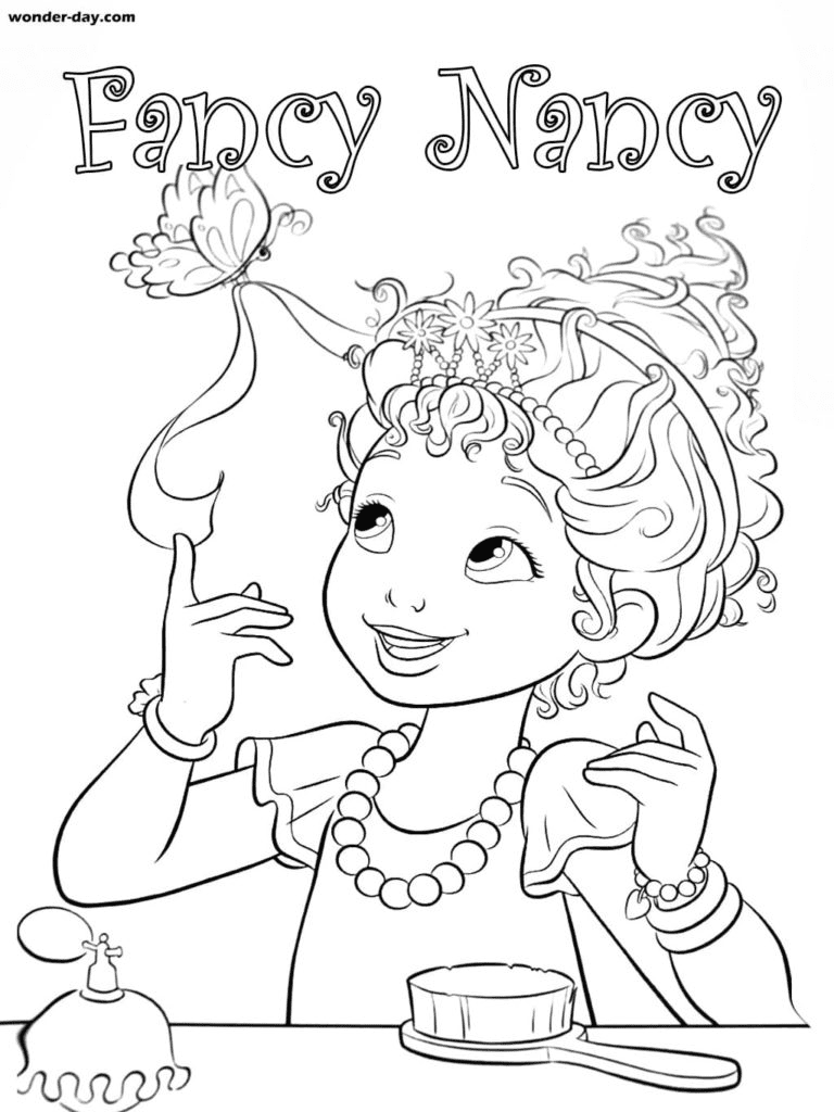 Fancy nancy coloring pages printable for free download