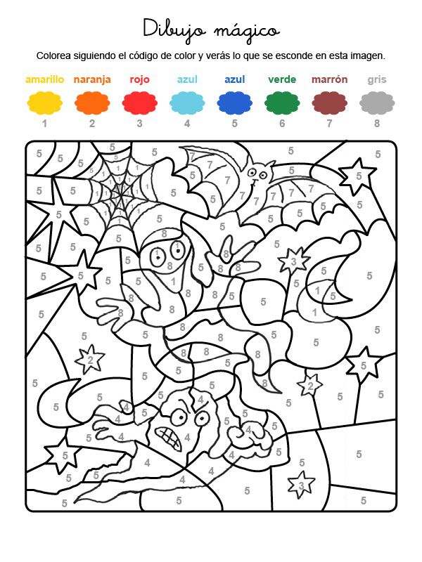 Dibujo mãgico de fantasmas dibujo para colorear e imprimir