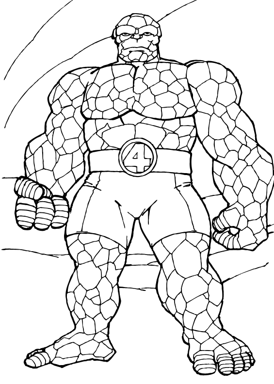 Best fantastic four coloring pages for kids
